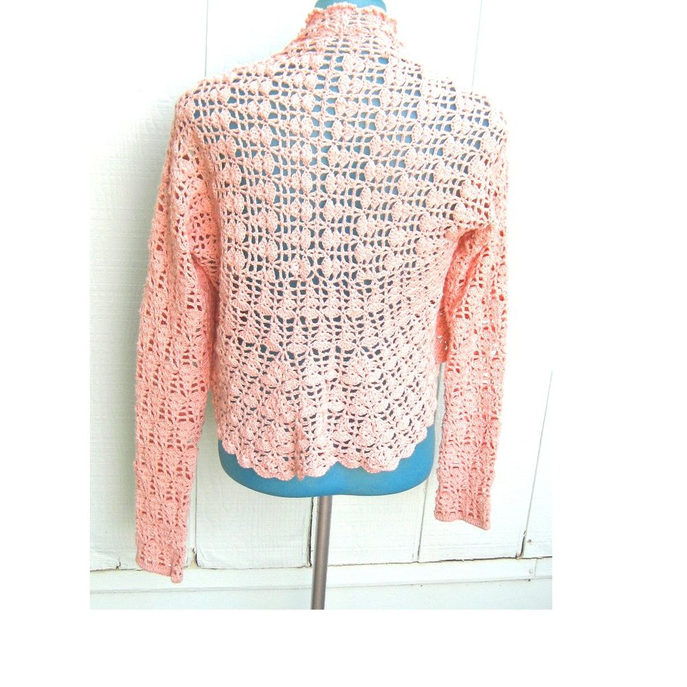 Apricot crochet shrug jacket handmade